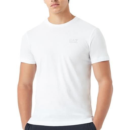 Ea7 emporio armani t-shirt da uomo core identity bianca