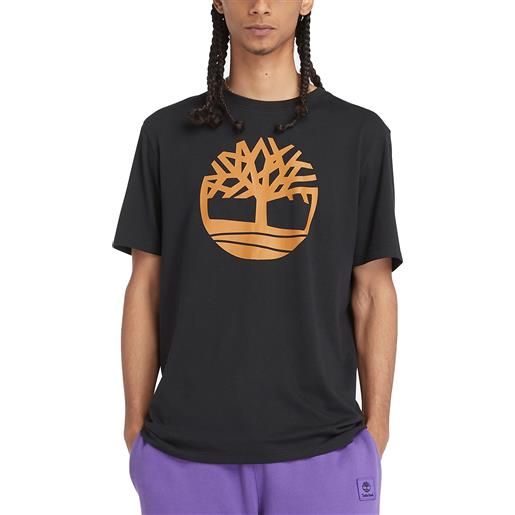 Timberland t-shirt da uomo con logo ad albero kennebec river nera