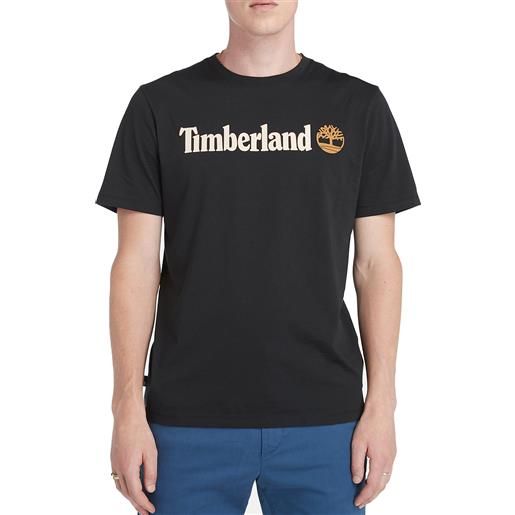 Timberland t-shirt da uomo kennebec river linear logo nera