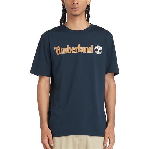 Timberland t-shirt da uomo kennebec river linear logo blu