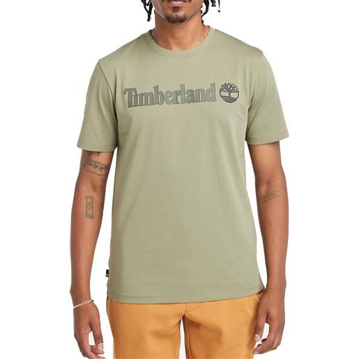Timberland t-shirt da uomo kennebec river linear logo verde