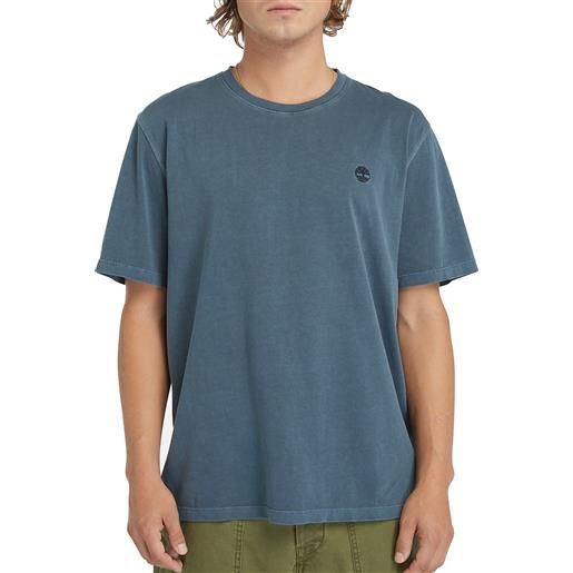 Timberland t-shirt da uomo garment-dyed blu