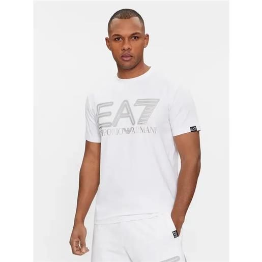 EA7 t-shirt a maniche corte logo series in cotone stretch m