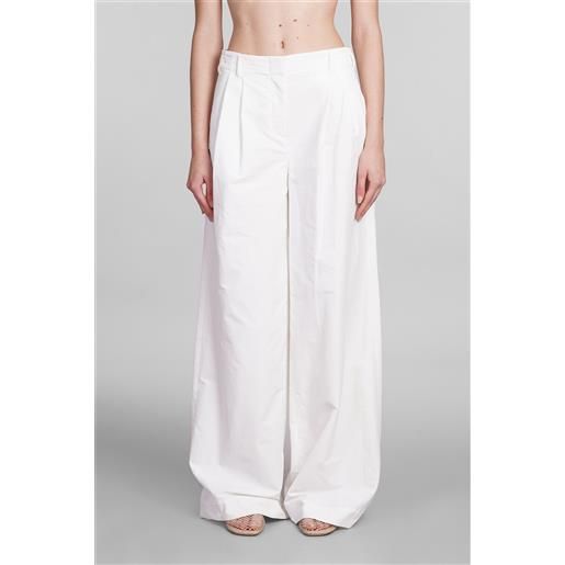 Simkhai pantalone leroy in cotone bianco