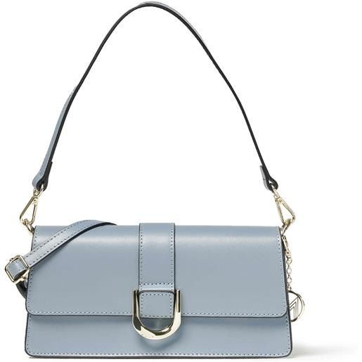 Melluso borsa con tracolla in pelle azzurro chiaro bor937