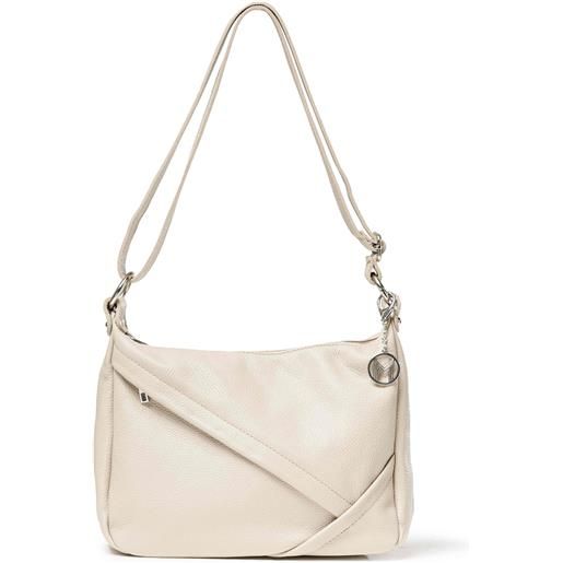 Melluso borsa con tracolla in pelle beige bor5792