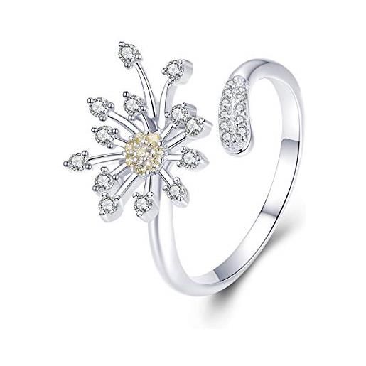 GemKing scr471 dandelion love s925 sterling silver ring