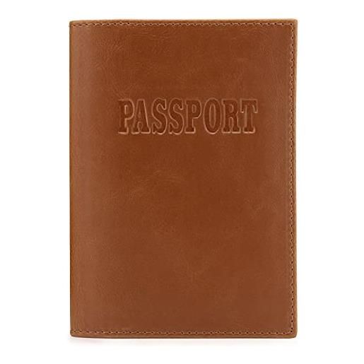 Otto Angelino accessorio da viaggio - porta passaporto, einheitsgröße, hellbraun