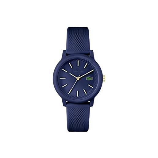 Lacoste orologio analogico al quarzo da donna con cinturino in silicone blu navy - 2001271