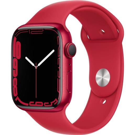 APPLE smartwatch apple watch serie 7 gps cassa 45mm in alluminio rosso con cinturino sport rosso