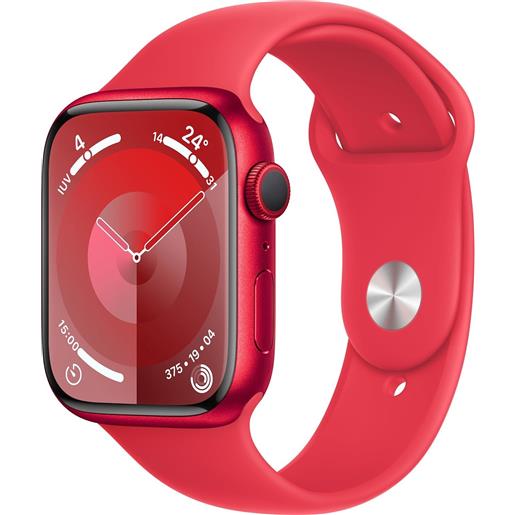 Apple watch serie 9 gps 45mm alluminio (product)red con cinturino sport band (product)red - s/m