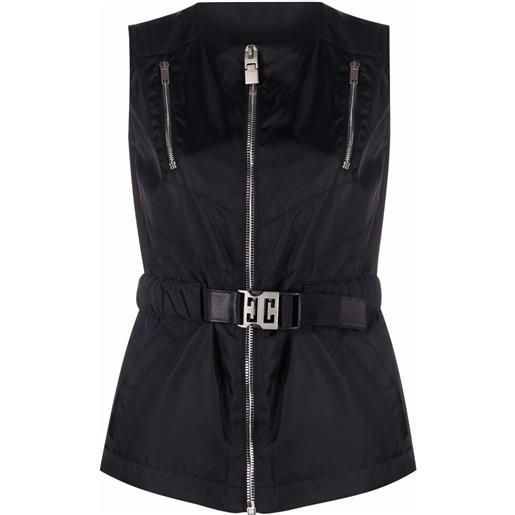 Givenchy giacca con cintura 4g - nero
