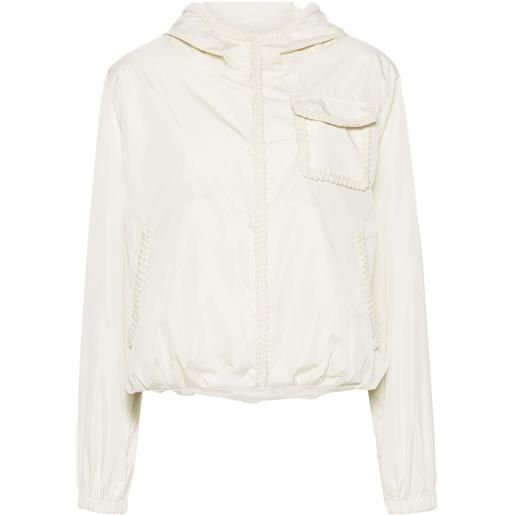 Moncler giacca con cappuccio - bianco