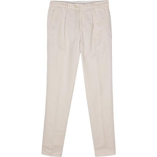 Brunello Cucinelli pleat-detail tapered trousers - toni neutri