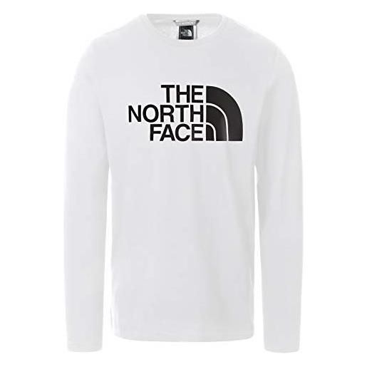 The North Face - maglietta da uomo half dome - maniche lunghe - bianco - s