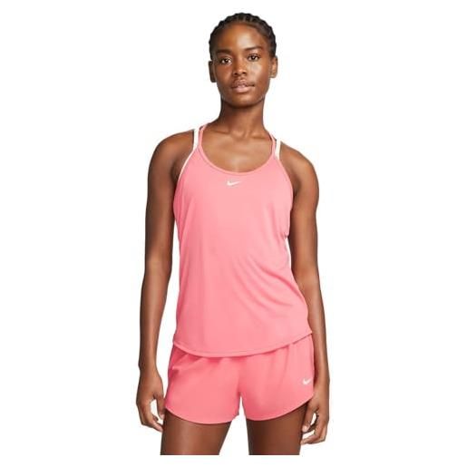 Nike w nk one df elstka std tank top, colore: rosa, s donna