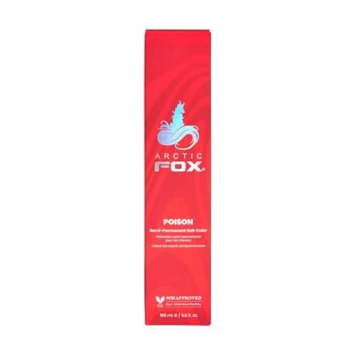 ARCTIC FOX 100% vegan & cruelty free vibrant semi permanent hair colour dye - poison 165 ml e