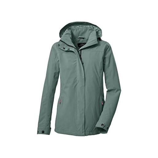 Killtec women's giacca funzionale/giacca outdoor con cappuccio staccabile con cerniera kos 92 wmn jckt, dark rose, 46, 39145-000