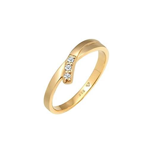 DIAMORE elli diamonds anello donne di fidanzamento con diamante (0,04 ct. ) in oro giallo 585