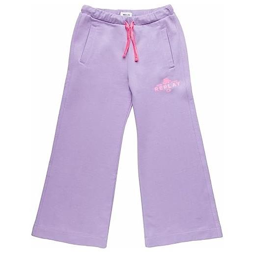 REPLAY sg9389 carbon fleece pantaloni casual, lillac 517, 10 años bambine e ragazze