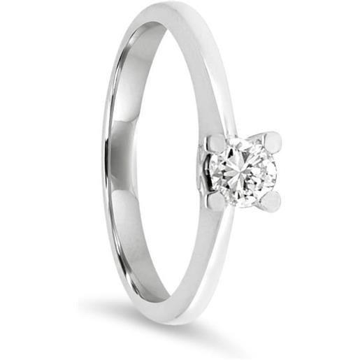 ALFIERI & ST. JOHN anello solitario alfieri & st john in oro bianco con diamanti ct 0,39 colore g purezza si1 misura 13,5