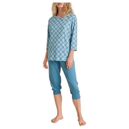 CALIDA daylight dreams set di pigiama, blu niagara, 54-56 donna