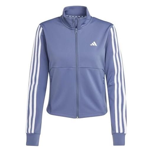 adidas aeroready train essentials 3-stripes track jacket top, bliss pink, m women's