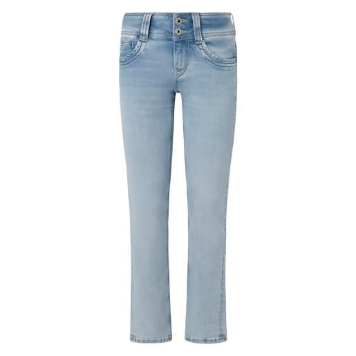 Pepe Jeans doppi bottoni slim vita bassa pl204588, jeans donna, blu (denim-xw4), 25w / 30l