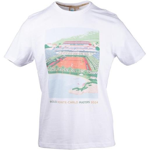 Monte-Carlo t-shirt da uomo Monte-Carlo rolex masters affiche t-shirt - white
