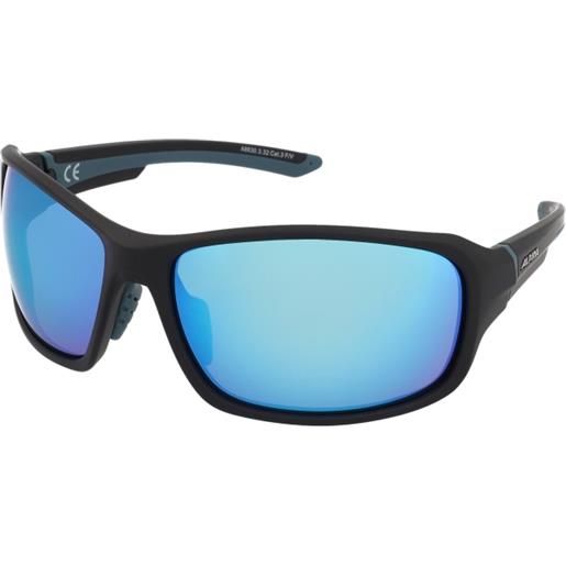 Alpina lyron black dirt blue matt | occhiali da sole sportivi | unisex | plastica | rettangolari | nero | adrialenti