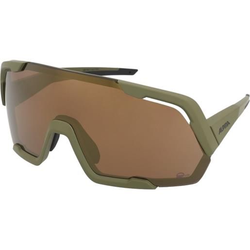 Alpina rocket q-lite olive matt | occhiali da sole sportivi | unisex | plastica | mascherina | verde | adrialenti