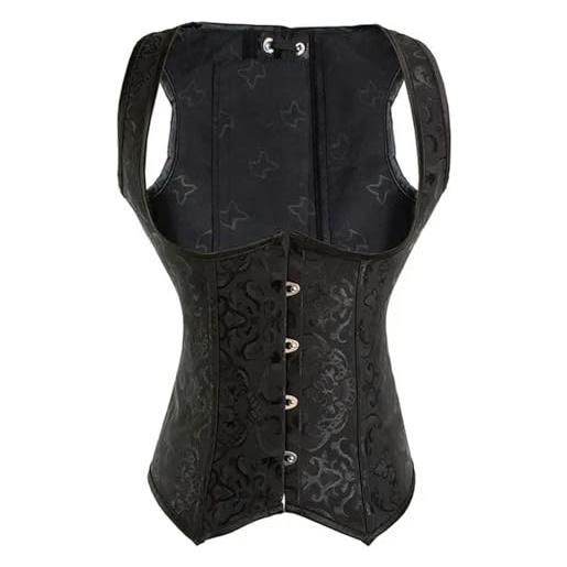FRESQA corsetto sottoseno disossato in acciaio rosso gilet bustier top plus size corsetti e bustini sexy abbigliamento gotico