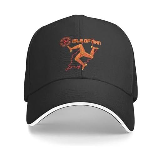 UnniQ berretto da baseball hip hop cappello da sole classico triskelion dell'isola di man berretto da baseball per uomo donna cappello da motociclista regolabile cappello da papà performance
