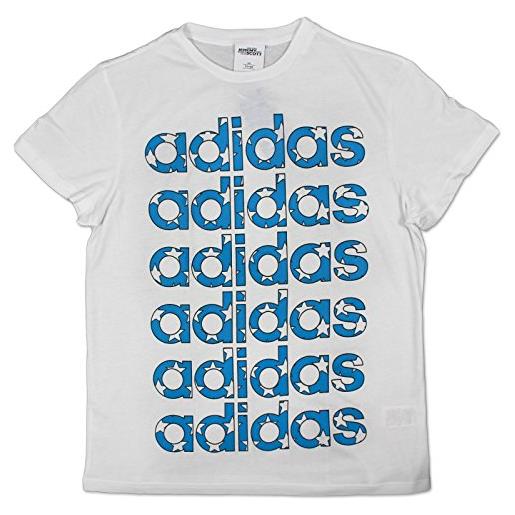 Adidas originals by jeremy scott flag tee stars x30176 bianco l