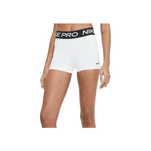 Nike pantaloncini da donna pro 365 7,6 cm, bianco | nero, s