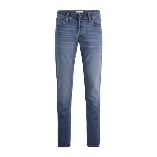 JACK & JONES jeans male slim fit glenn icon sq 318 indigo knit, blu denim, 29w x 32l