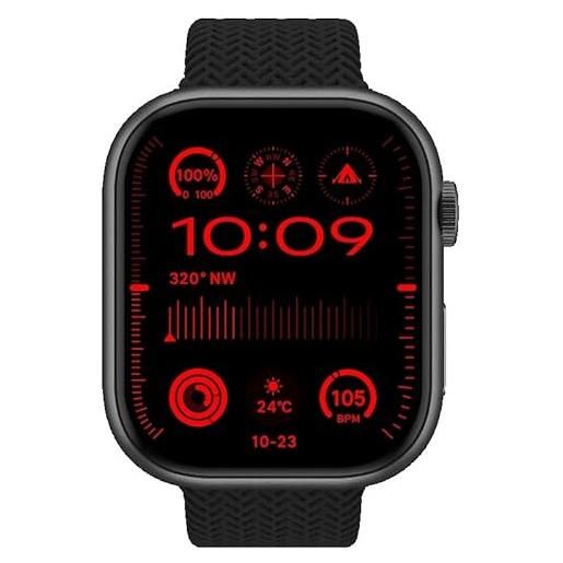 Gerrit 2024 originale hk9 pro plus (gen3) 45mm smart watch 2gb rom musica locale chatgpt dynamic island ai dial smartwatch da uomo pk h12 pro + (nero)