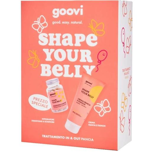 Goovi shape your belly box digestione e gonfiore 60 capsule + crema pancia e fianchi 200ml