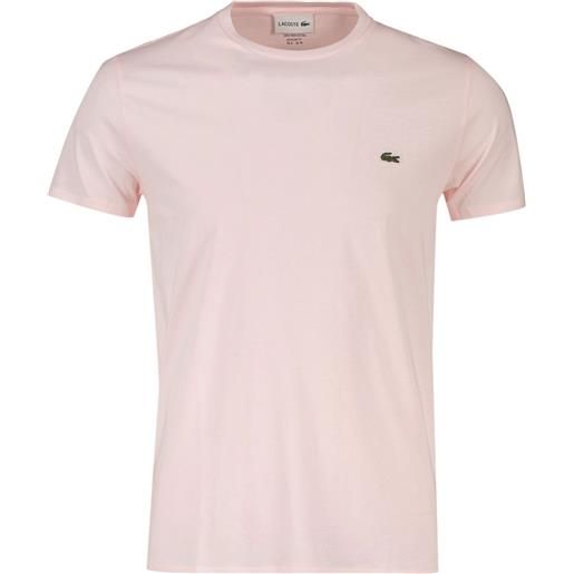 LACOSTE t-shirt logo in cotone pima rosa