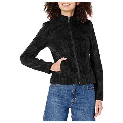 Desigual woman woven pu coat chaq_detroit 2000 black, nero, xs donna