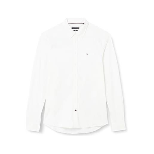 Tommy Hilfiger cl jersey solid sf shirt, uomo, white, 45w