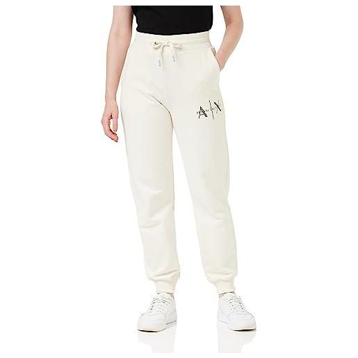 Armani Exchange french terry logo sweatpant joggers pantaloni felpati, iso, s donna