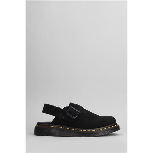 Dr. Martens slipper-mule jorge ii in camoscio nero