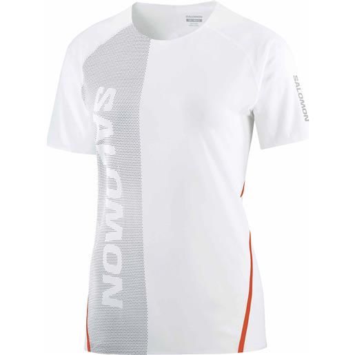 Salomon - t-shirt ultraleggera - s/lab speed tee w white/deep black per donne in pelle - taglia xs, s, m, l - bianco