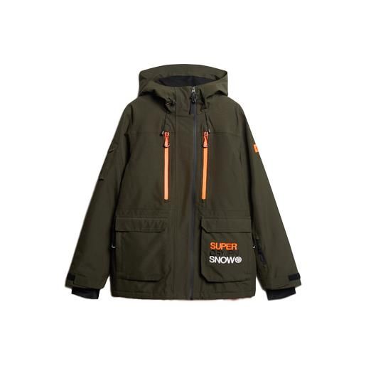 Superdry - giacca da sci - ski ultimate rescue jacket surplus goods olive per uomo in poliestere riciclato - taglia s, l - kaki