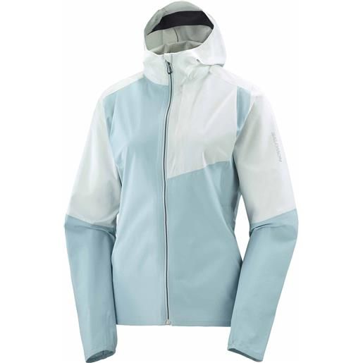 Salomon - giacca a vento impermeabile - bonatti trail jkt w arona/gray violet per donne - taglia xs, s, m, l - blu
