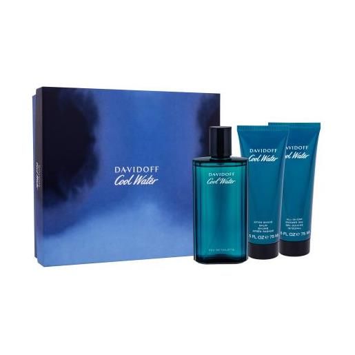 Davidoff cool water set2 cofanetti eau de toilette 125 ml + balsamo dopobarba 75 ml + gel doccia 75 ml per uomo