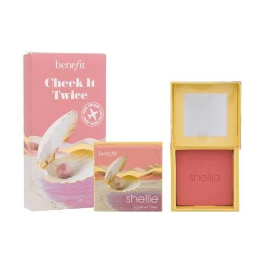 Benefit shellie blush cheek it twice tonalità warm seashell-pink cofanetti blush 2 x 6 g