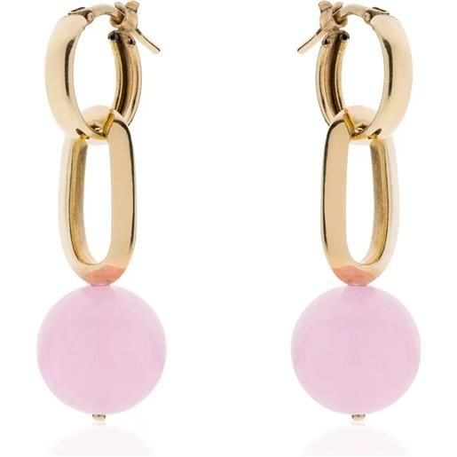 Unoaerre orecchini donna dorato Unoaerre 2478 cerchio e perla rosa bronzo