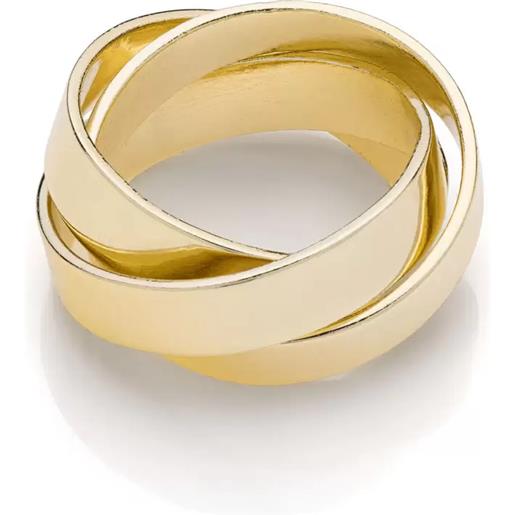 Unoaerre anello donna dorato Unoaerre 2420 tre fascie ludice intrecciate lux bronzo